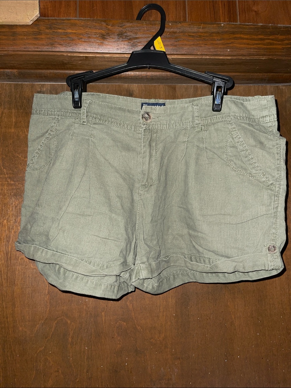 Bluenotes Olive Green Cotton Casual Bermuda Shorts